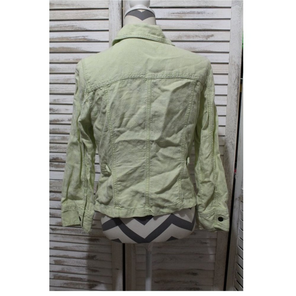 J. Jill 100% Linen green light jacket(684) - Picture 4 of 7